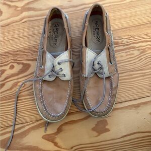 Sperry Men's Brown and Cream Boat Shoes